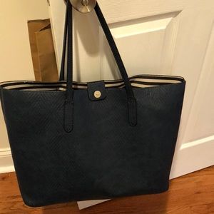 Large navy blue tote